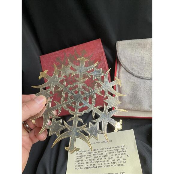 1973 6 Inch Sterling Silver Gold Vermeil Tree Topper...